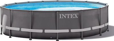 Intex Ultra Round Frame Pool PVC with Metallic Frame & Filter Pump 488x488x122cm