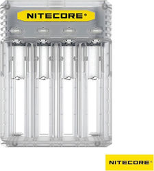 NiteCore Q4 Φορτιστής 4 Μπαταριών Li-ion Μεγέθους 18650 σε Lemonade χρώμα