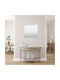 Fylliana Sardinia Og Wall Mirror with Silver Wooden Frame 80x80cm 1pcs