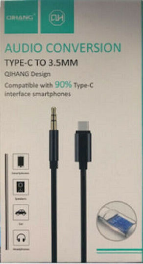 QIHANG QH-M28 USB 2.0 Кабел USB-C Мъжки - 3,5 мм Сребрист 1м