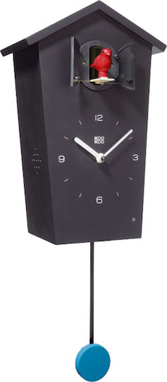 KooKoo Antikes Wanduhr Hölzernes Mit Pendel Schwarz 17x27.5cm