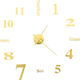 vidaXL 3D Wall Clock Sticker Metallic Gold Ø100cm