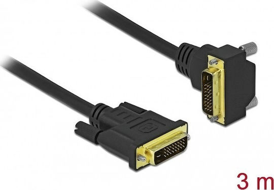 DeLock DVI Cables DVI-D Male to DVI-D Male Length 3m Black