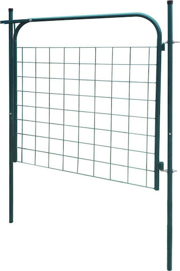 vidaXL Poartă de Gard din Metal în Culoarea Verde 1.0x1.0m