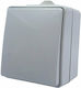 Aca Army Waterproof Wall-Mounted Electrical Wall Switch One-Way With Gray Frame