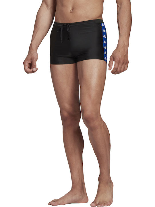 Tapered Men's Swimwear Shorts Black Striped