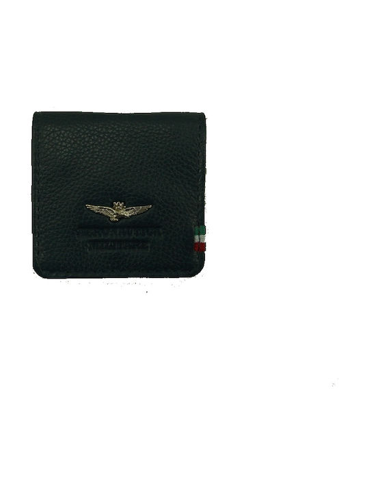 Aeronautica Militare AM-109 Men's Leather Coin Wallet Black