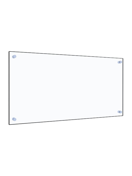 vidaXL Dreptunghiulară Bucătărie Înapoi din Sticlă în culoarea Transparent 80x40cm 249469 1buc