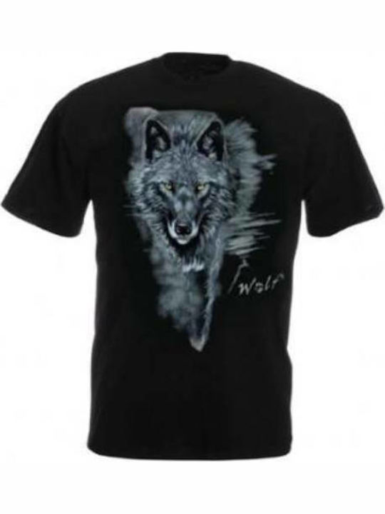 Wolf Schwarzes t-shirt