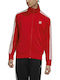 Adidas Firebird Men's Sweatshirt Jacket with Pockets Scarlet Red