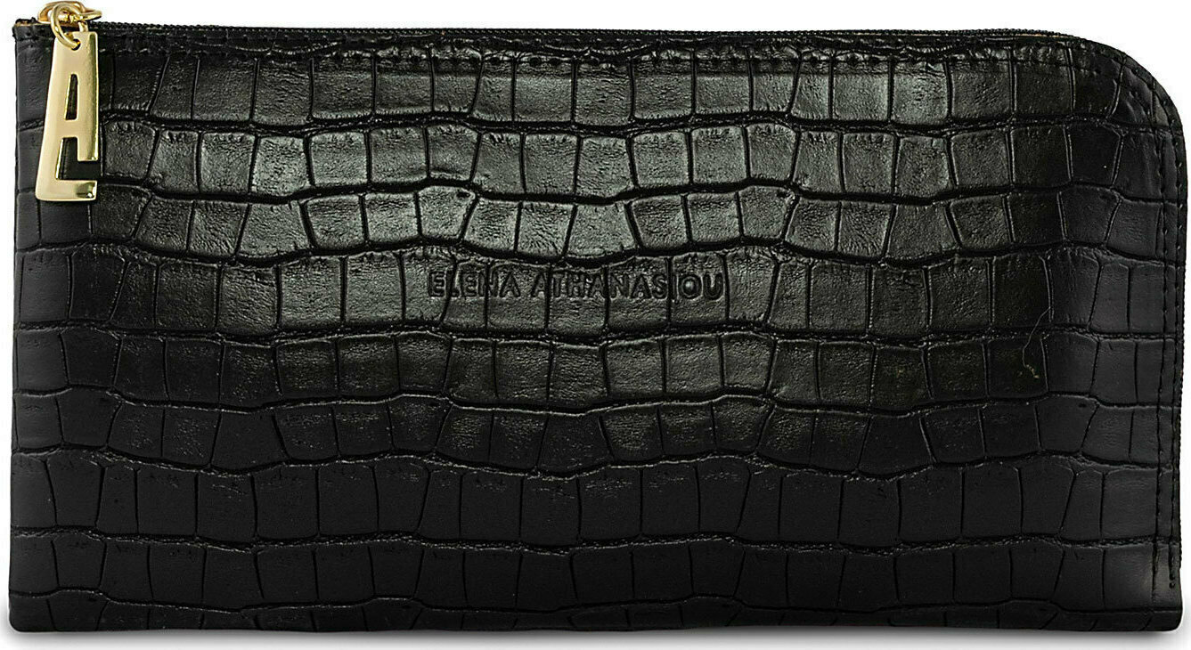Elena Athanasiou Clutch Croco Black Skroutz.gr