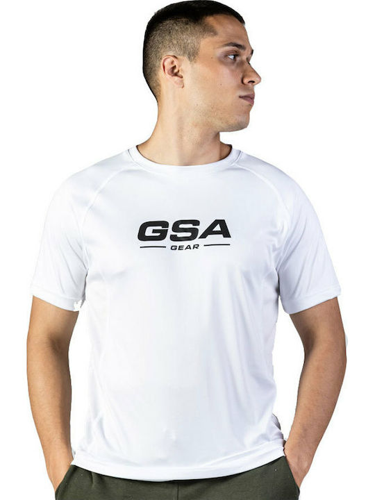 GSA T-shirt Bărbătesc cu Mânecă Scurtă Alb