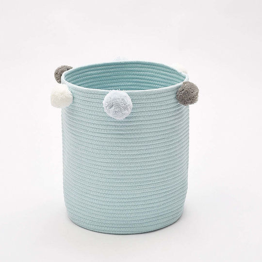 One & Only Baby Детска кошница за играчки Кошница за съхранение Pom Pom Зелен 32x32см 1бр