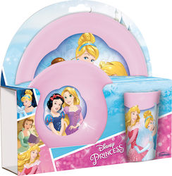 Trudeau Feeding Set Princess made of Plastic Pink 3pcs