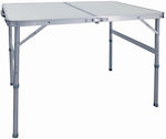 Hupa Aluminum Foldable Table for Camping in Case 2 Θέσεων 90x60cm White