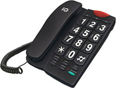 IQ DT-836ΒΒ Corded Phone Office for Elderly Black