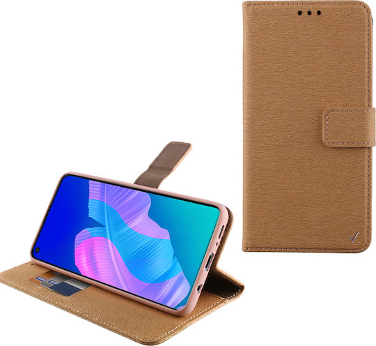 Volte-Tel Allure Magnet Brieftasche Synthetisches Leder Gold (Huawei P40 Lite)