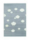 Alexander Carpets Kids Synthetic Rug Συννεφάκια Clouds 133x190cm 10mm Blue & Cream