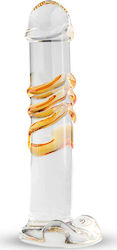 Gildo Glass Dildo No. 7 Стъклено дилдо с тестиси Прозрачен 16.5см