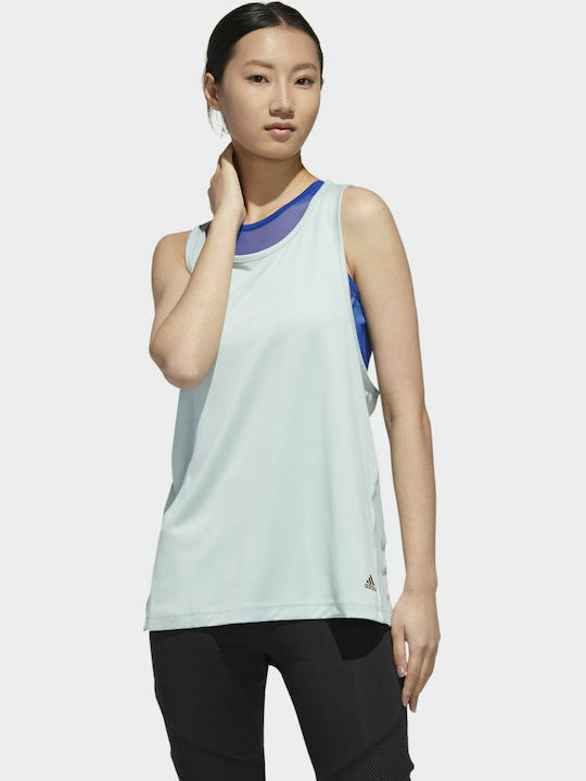 Adidas U4U Women's Athletic Blouse Sleeveless Green
