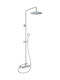 Interflex Art Line Slim Ρυθμιζόμενη Στήλη Ντουζ με Μπαταρία 140cm Ασημί
