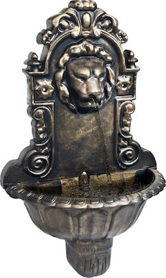 vidaXL Fountain 41x22.5x65cm Wall Bronze with Lion Head Theme 48222