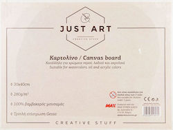 Just Art Платна за рисуване Дъска за платно Бял 30x40см 1 брой Just Art Платна за рисуване Дъска за платно Бял 30x40см 1 брой