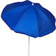 Foldable Beach Umbrella Diameter 1.8m Blue