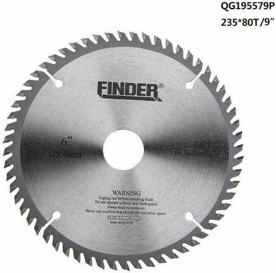 Finder Cutting Disc Wood Hole Diameter 235mm with 80 Teeth 1pcs