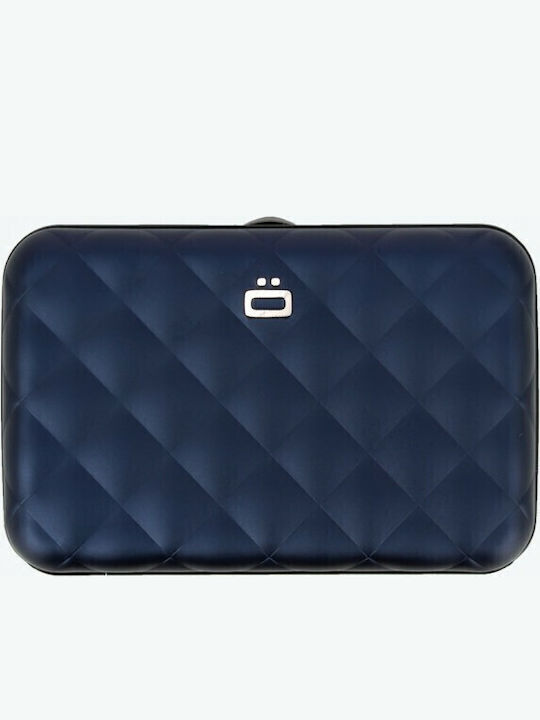 Ogon Designs Quilted Button Μικρό Γυναικείο Πορτοφόλι Καρτών με RFID Μπλε Ogon Designs Quilted Button Μικρό Γυναικείο Πορτοφόλι Καρτών με RFID Μπλε