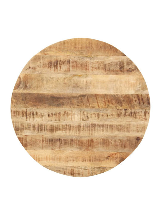 vidaXL Round Solid Wood Table Surface Natural 60x60cm