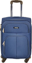 Playbags FW877 Cabin Travel Suitcase Fabric Blue with 4 Wheels Height 55cm