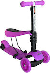 Athlopaidia Kids Scooter 3-Wheel with Seat for 3+ Years Fuchsia