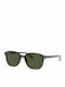 Ray Ban Leonard Sunglasses with Black Plastic Frame and Green Lens RB2193 901/31