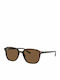 Ray Ban Leonard Unisex Sunglasses with Brown Tartaruga Plastic Frame and Brown Polarized Lens RB2193 902/57