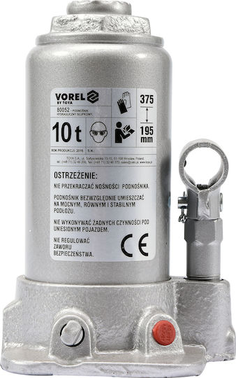 Vorel Hydraulic Bottle Jack for Weight Capacity up to 10 Tons