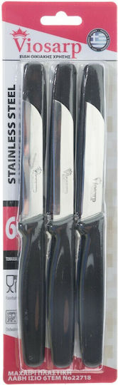 Viosarp Viosarp Allgemeine Verwendung Messer aus Rostfreiem Stahl Schwarz 6 Stück Viosarp Viosarp Allgemeine Verwendung Messer aus Rostfreiem Stahl Schwarz 6 Stück