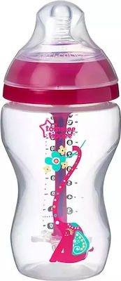 Tommee Tippee Plastic Bottle Advanced Anti-Colic Anti-Colic with Silicone Nipple for 3+ months Fuchsia Elephant 340ml 1pcs