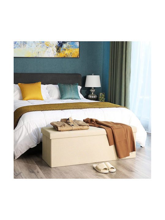 Bench Stool with Storage Space Upholstered with...