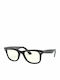 Ray Ban Wayfarer Унисекс Слънчеви Очила с Черна Пластмасова Рамка и Прозрачни Стъкла