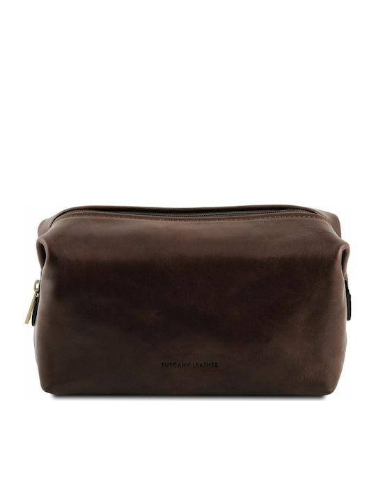 Tuscany Leather Toiletry Bag Smarty L Dark Brown 26cm