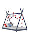 Детско Легло Montessori Единично Сив за Матрак 80x160см