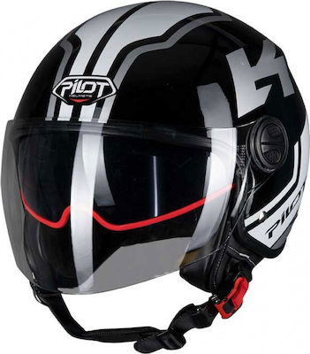 Pilot Fazer SV Gloss Black/Grey Motorradhelm Jet ECE 22.05 1100gr PIL000KRA73