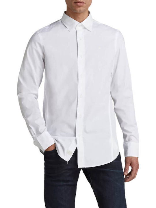 Dressed Langärmlig Baumwolle Hemd Weiß