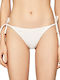 Romina Bikini Slip with Ties White