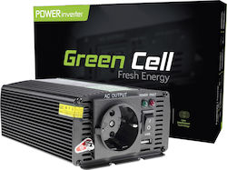 Green Cell Inverter für Autos Modifizierte Sinuswelle 300W zur Umwandlung von 12V DC in 230V AC mit 1xUSB