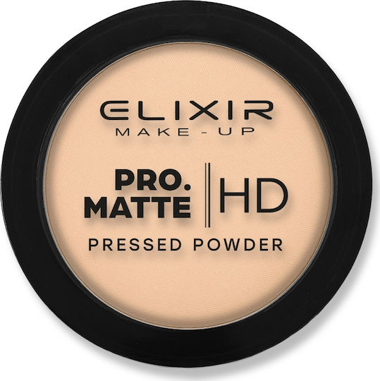 Elixir Pro Matte HD Pressed Powder Πούδρα 207 Light Brown 9gr
