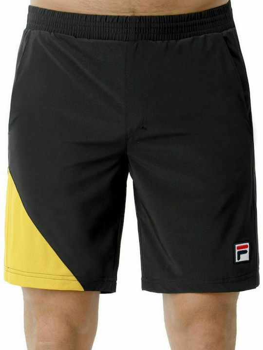 FILA Nicolas 202955-900 Männliche Tenniskleidung Schwarze Shorts