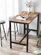 Table Bar Wooden with Metal Frame 120x60x90cm