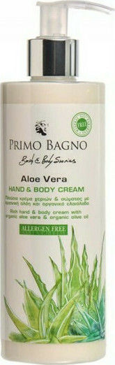 Primo Bagno Aloe Vera Feuchtigkeitsspendende Körpercreme mit Sheabutter & Aloe Vera für Trockene Haut 300ml